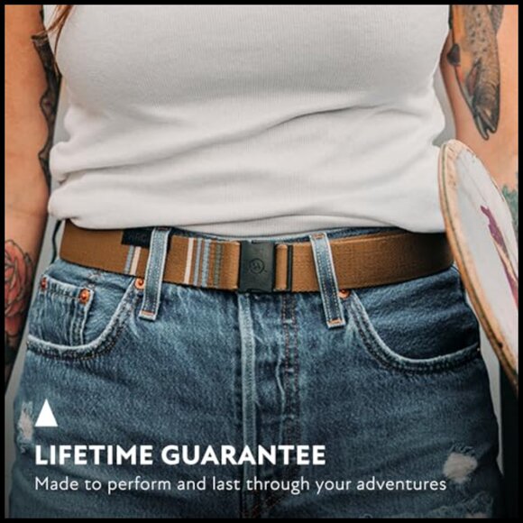 Repreve Slim Elastic Stretch Belt with Micro Adjust Buckle
